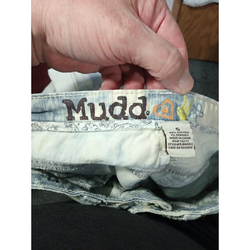 Mudd Flex Stretch Hi Rise 29x31 Destroyed Jeans Ladies size 5 - Picture 5 of 6